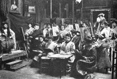 Photograph of women in a private art class, n.d. Men of Genius, Women of Taste, p. 126, fig. 81