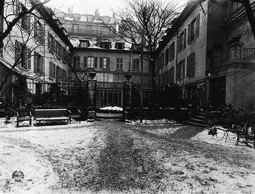 Rear view of the hospital, image A011448. Digital collections, National Library of Medicine