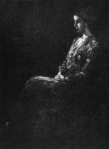 Mrs. James Van Allen Shields (Roselle Lathrop), chalk drawing by Kate Edwards, student at the club. The Key, 1915, 32
