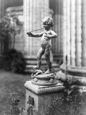 Janet Scudder's "Piping Pan," c. 1916. Photo of the sculpture commissioned by J. D. Rockefeller in 1911. Library of Congress, Division of Photographs and Prints