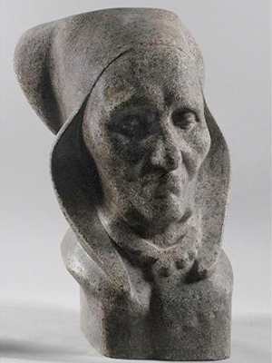 Eugenie Shonnard, “Untitled (Breton Peasant Bust),” 1923, granite. New Mexico Museum of Art