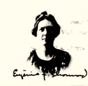 Passport photo of Eugenie Shonnard, c. 1923. Ancestry.com