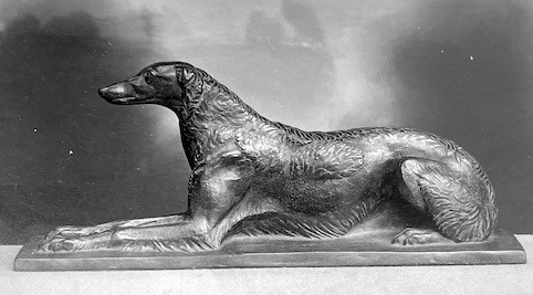 Eugenie Shonnard, "Russian Wolf Hound," 1920s, bronze. Bourdelle Museum Archives