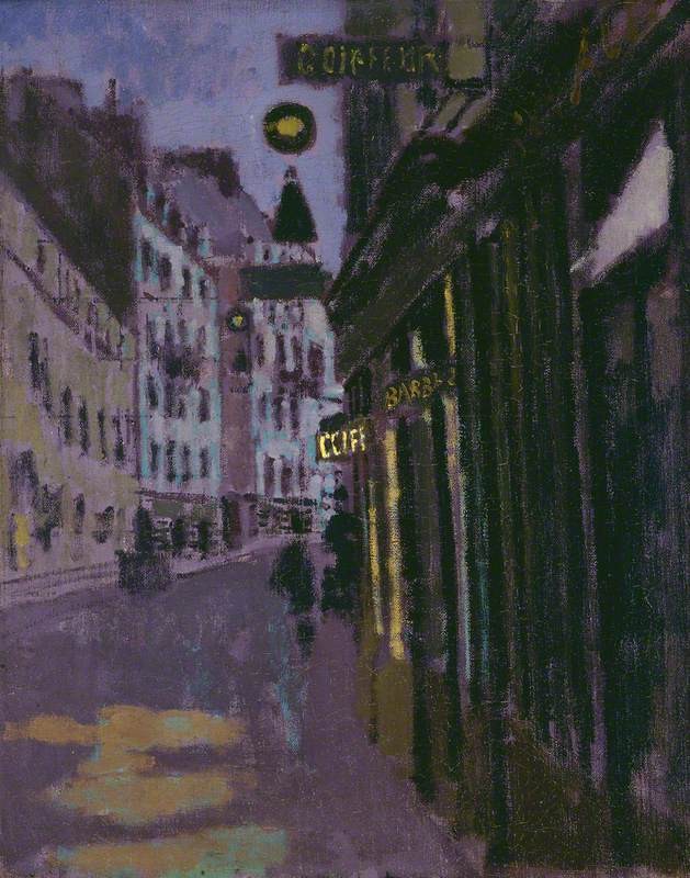 "The rue Notre-Dame des Champs, Paris: the entrance to Sargent's studio", Walter Richard Sickert, ca. 1907, oil on canvas, Ashmolean Museum (Oxford)