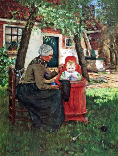 Letta Crapo Smith, "The First Birthday," 1902, oil on canvas. Flint Institute of Arts