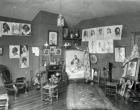 Undated photo of Letta Crapo Smith's Detroit studio. Burton Historical Collection, Detroit Public Library