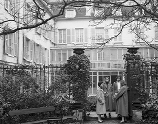 Students in the garden