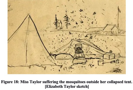 A humorous sketch by Miss Taylor, ca. 1892, reprinted in Vanast 107