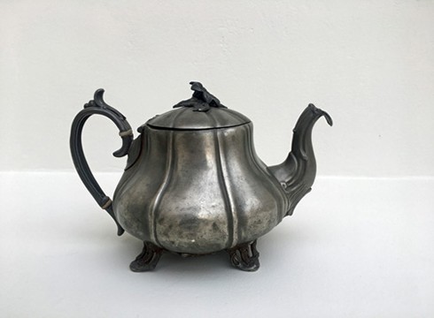 Teapot, pewter, stamped James Dixon & Sons. Columbia Art Properties