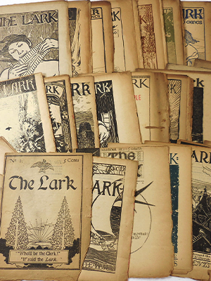Twenty-four issues of the Lark. Image retrieved from biblio.com