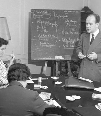 Students in class, 1950s. Photograph retrieved from