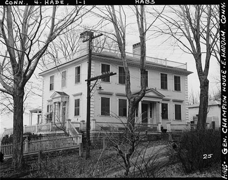 The Ingersolls' tea house, in the historic home of General Champion. Library of Congress, Historic American Buildings, photographer: Delos H. Smith