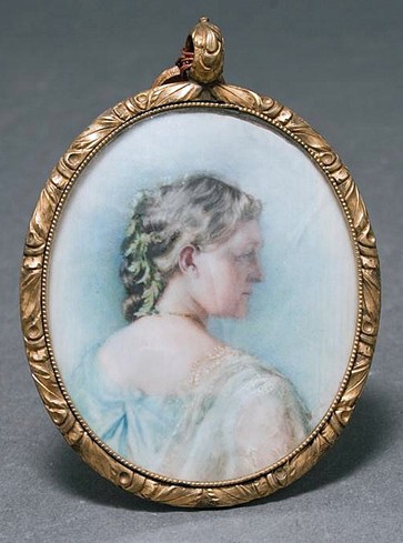 Portrait of Mrs. Charles Bonaparte, gouache on ivorylabel on back reads "Mrs. Charles Bonaparte painted by Grace H. Turnbull about 1900," in gilt-metal locket frame, 3 1/4 x 2 1/2 in. Invaluable.com