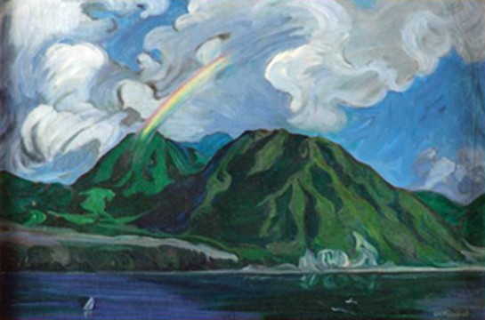 Grace Hill Turnbull, "Rainbow in Islands," n.d. oil on canvas. Invaluable.com