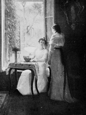 Susan Watkins, “At the Window,” ca. 1903, oil on canvas. Illustrated catalogue for 1903 Salon des artistes français.