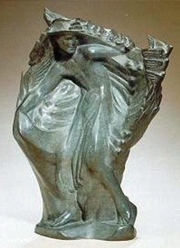 Alice Morgan Wright, "The Evening and the Morning," n.d., bronze. Photograph retrieved from askART.