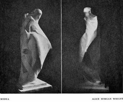 Photo of Wright’s “Medea.” From The International Studio, volume 74, number 296, November 1921, p. cxviii