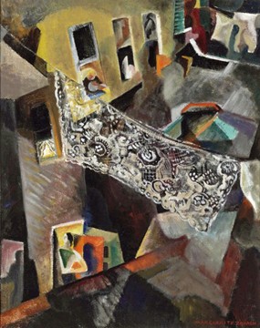 Marguerite Zorach, “Wash Day, New York City,” ca. 1925. Auctioned by Christie’s to a private collector in 2016. It depicts a view from the Zorachs’ apartment on West 10th St. 
