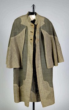 Wool coat, designed and stitched by Marguerite Zorach, ca. 1940. Brooklyn Museum Costume Collection at the Metropolitan Museum of Art