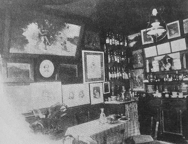 Interior photo of the crèmerie Chez Charlotte (Crombie 1998, 53)