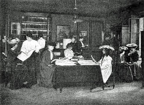 Reading room, ca. 1905