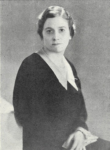 Dorothy F. Leet, 1934. Photograph retrieved from Barnard College Alumnae Monthly, October, 1934, p. 10. 