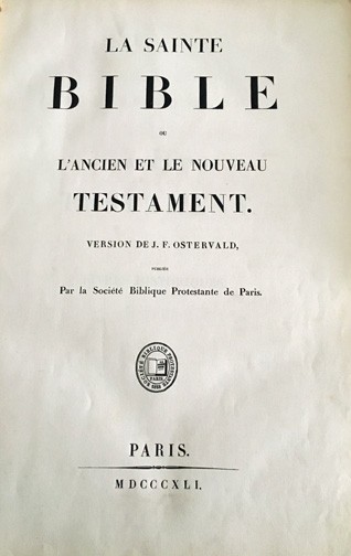 Keller's Pulpit Bible (Reid Hall archives)