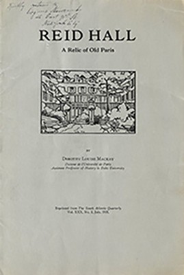 Cover of the reprint of Mackay's article, with a blockprint by Esther Dumas.