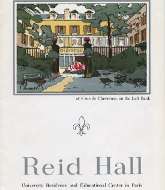 Cover of Reid Hall brochure, n.d. Smith College Archives