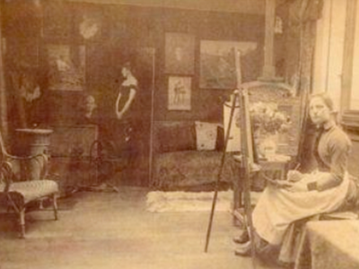 Elizabeth Nourse in her Paris studio ca. 1888, Smithsonian American Art Museum