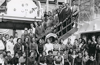 Sweet Briar students on the Mauretania, 1957 – 1958