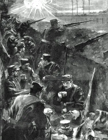 "Our Artist in the French Trenches: A Scene He Witnessed Near the Fighting in Soissons", Sydney Adamson, The Graphic, April 24, 1915, p.527