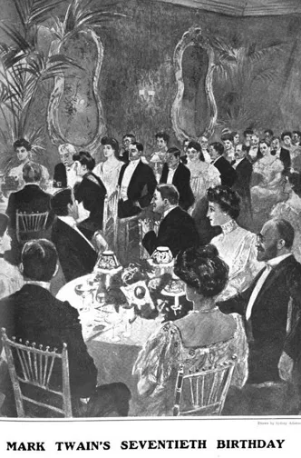 Mark Twain's 70th Birthday at Delmonico's, Sydney Adamson, Harper's Weekly (vol. 49)