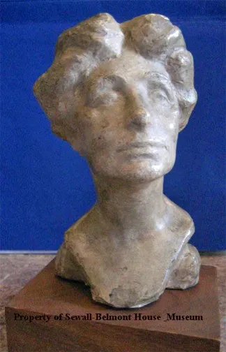 Alice Morgan Wright, "Emmeline Pankhurst," 1912. Plaster. Sewall Belmont House and Museum, Washington, DC.