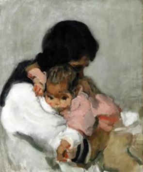 Alice Schiller, "Porto Rican Mother and Child," oil on canvas