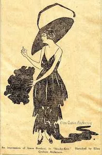Ellen Graham Anderson, An Impression of Irene Bordoni, in ‘Hitchy-Koo.’ Newspaper clipping, New York Tribune, July 15, 1917. Image by Petrina Jackson. MSS 38-96-g, University of Virginia Special Collections.