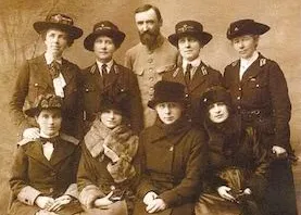 Photograph of Brent with Studio colleagues, ca. 1918. Provided by Elizabeth Miller, a relative.
