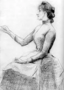 Jeanne Ghyka, Florence Blood at Her Easel, Private Collection. Scanned from A Voyage Closed and Done, by Pauline Matarrasso (Norwich, Great Britain: Michael Russell Publishing Ltd., 2005).