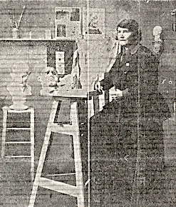 Photograph of Anna Ladd in the Studio for Portrait Masks. Ladd Papers, Smithsonian Archives of American Art, Box 2, folder 70, 1934692