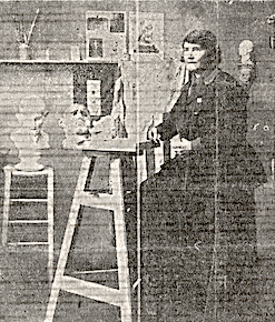 Photograph of Anna Ladd in the Studio for Portrait Masks. Ladd Papers, Smithsonian Archives of American Art, Box 2, folder 70, 1934692