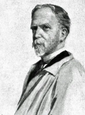 Marie Champney Humphreys, Miniature portrait of J. Wells Champney. Retrieved from King, Pauline. “American Miniature Painters.” The Century, volume 60, number 6, October 1900, p. 823. Google Books