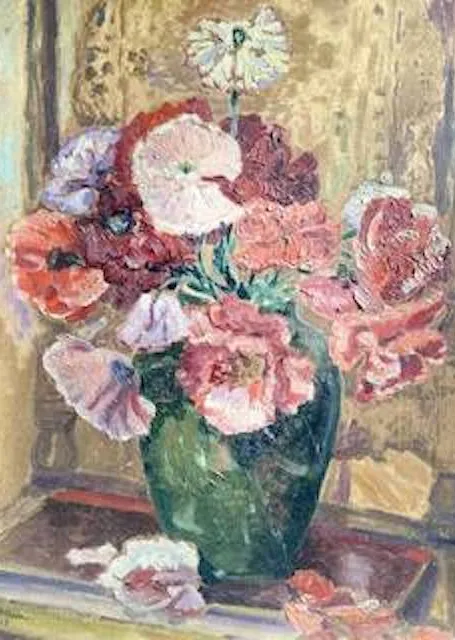 Germaine Chapuis, "Coquelicots," oil on canvas, 1925
