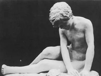 May Elizabeth Cook, “Joyeuse rencontre,” 1913, plaster. The City of Bexley, Ohio