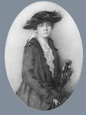 Coolidge, Bertha, “The Green Coat,” 1916, watercolor on ivory, The Metropolitan Museum of Art