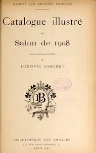 Catalog cover of the 1908 Salon de la Société des artistes français. Gallica