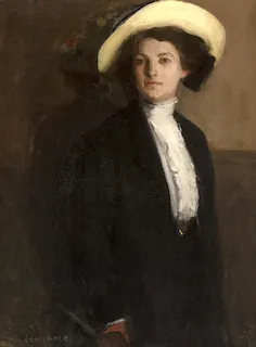 C. Critcher, Self Portrait, oil on canvas, c. 1900. Santafeartauction.com/auction-lot/catharine-carter-critcher-self-portrait_49B461EB00