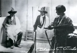 Photograph of Catharine Critcher painting, in New Mexico, c. 1925-1927Fauntleroy. Perspective