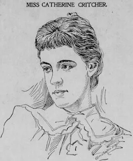 Portrait drawing of Catharine Critcher, Richmond Times-Dispatch, July 16, 1899, p. 11