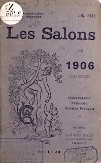 Catalog cover of the 1908 Salons. Gallica
