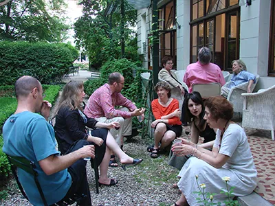 Danielle and fellows of the CUIS. Photograph retrieved from the RH archives.